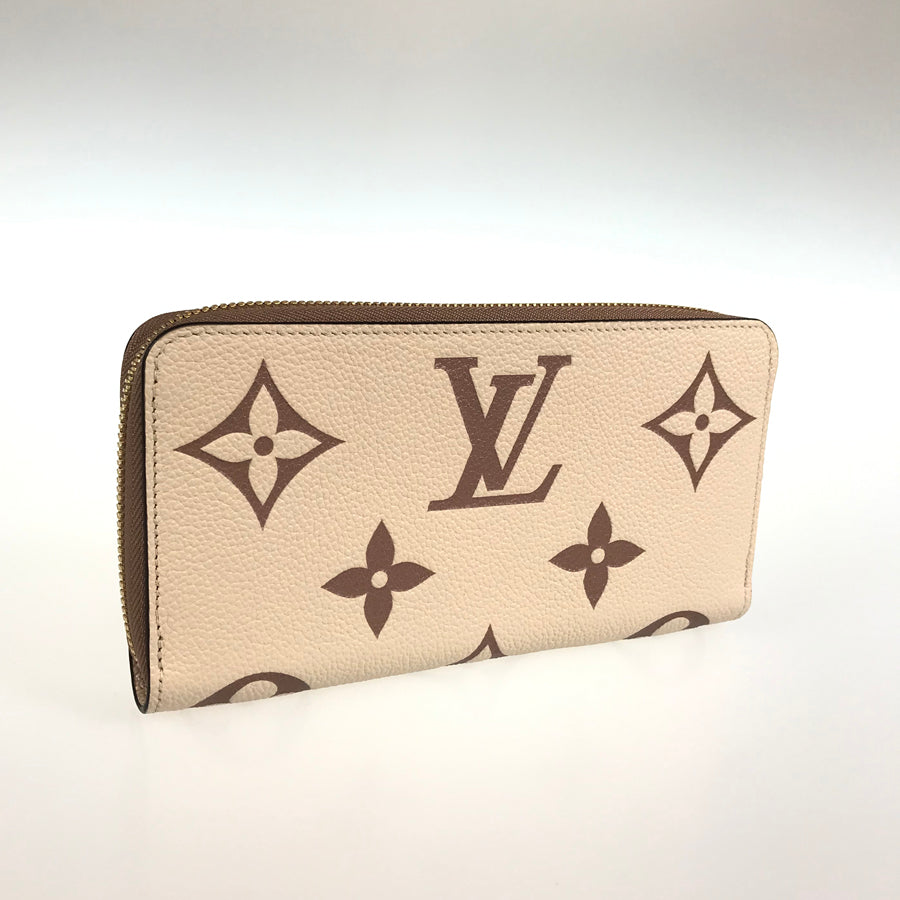 LOUIS VUITTON Bicolor Monogram Emplant Zippy Wallet purse Zip Around