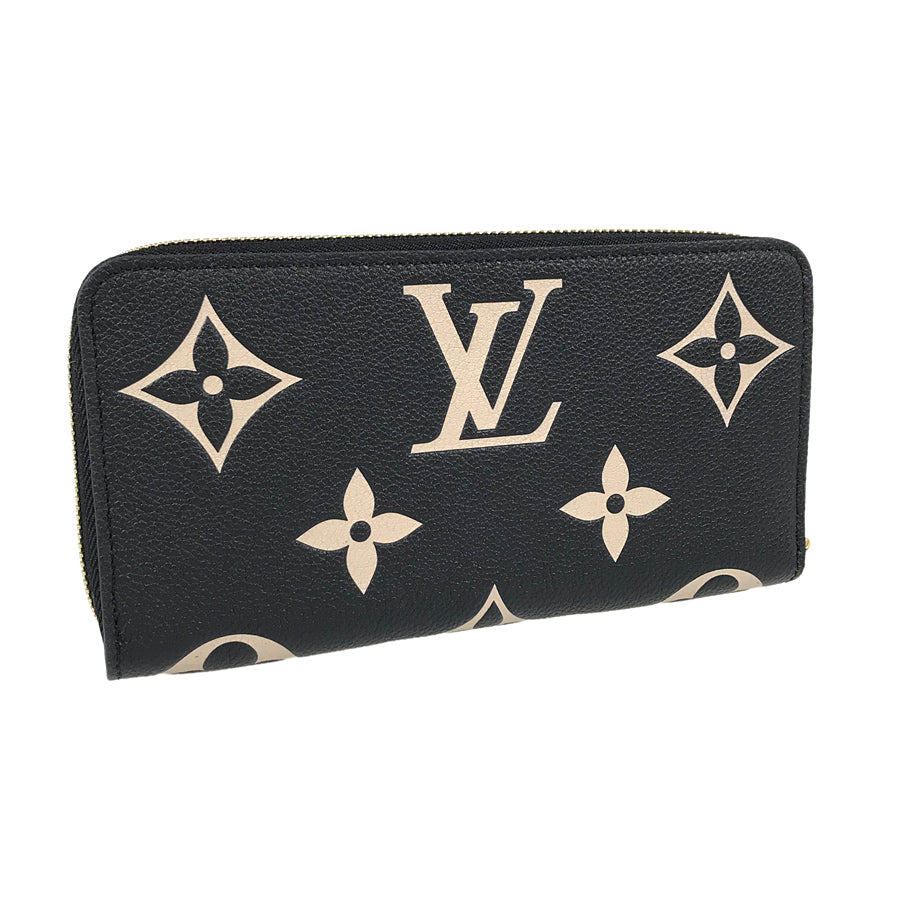 LOUIS VUITTON Bicolor Monogram Emplant Zippy Wallet purse Zip Around