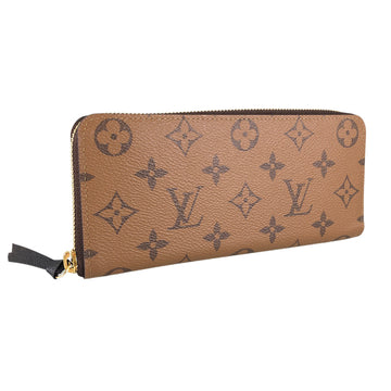 LOUIS VUITTON Monogram Reverse Portefeuille Clemence M82336 Long wallet Round zipper