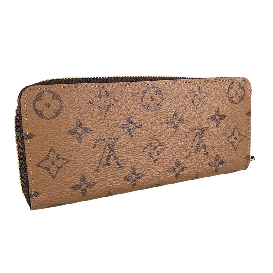 LOUIS VUITTON Monogram Reverse Portefeuille Clemence M82336 Long wallet Round zipper