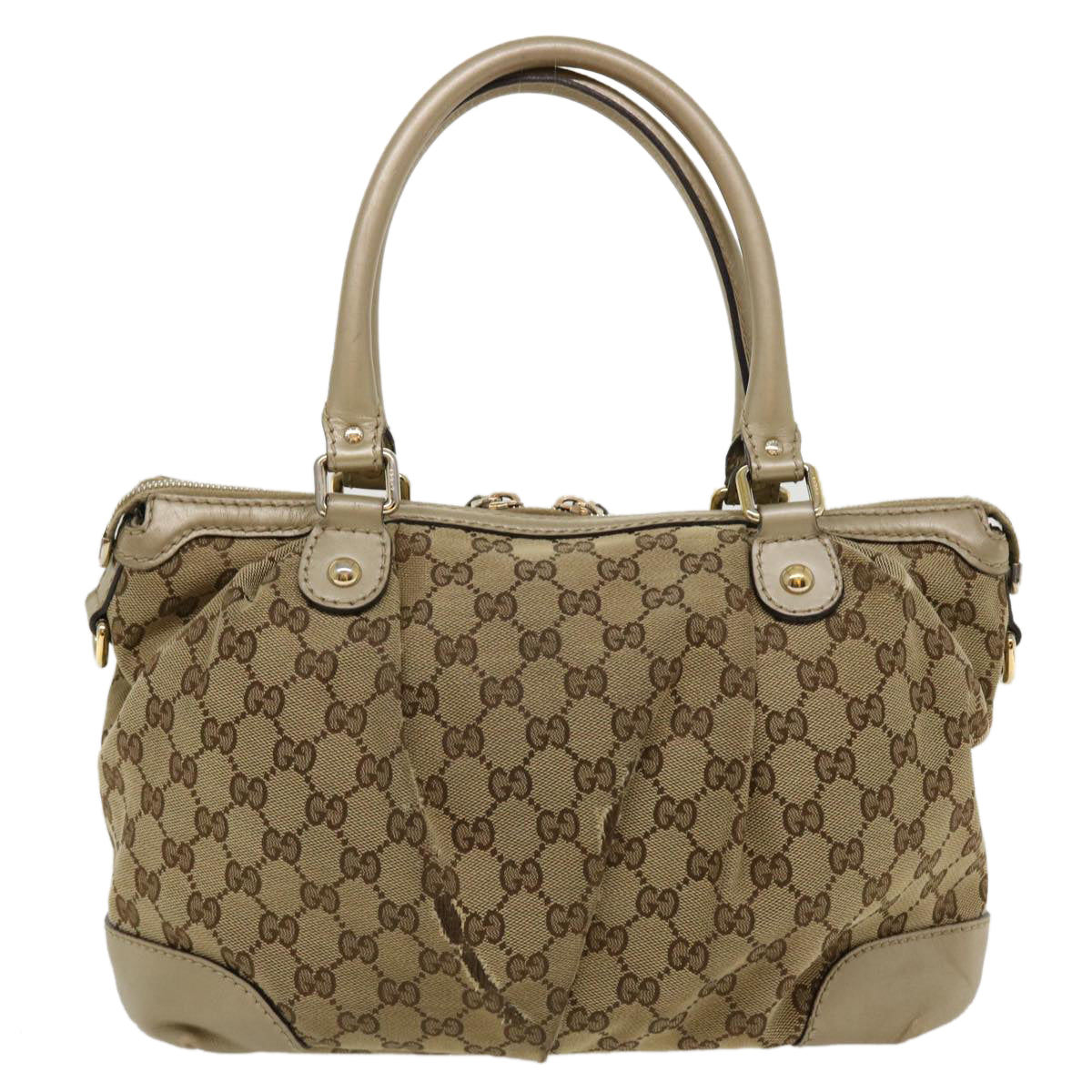 GUCCI GG Canvas Shoulder Bag Beige 247902  ro787
