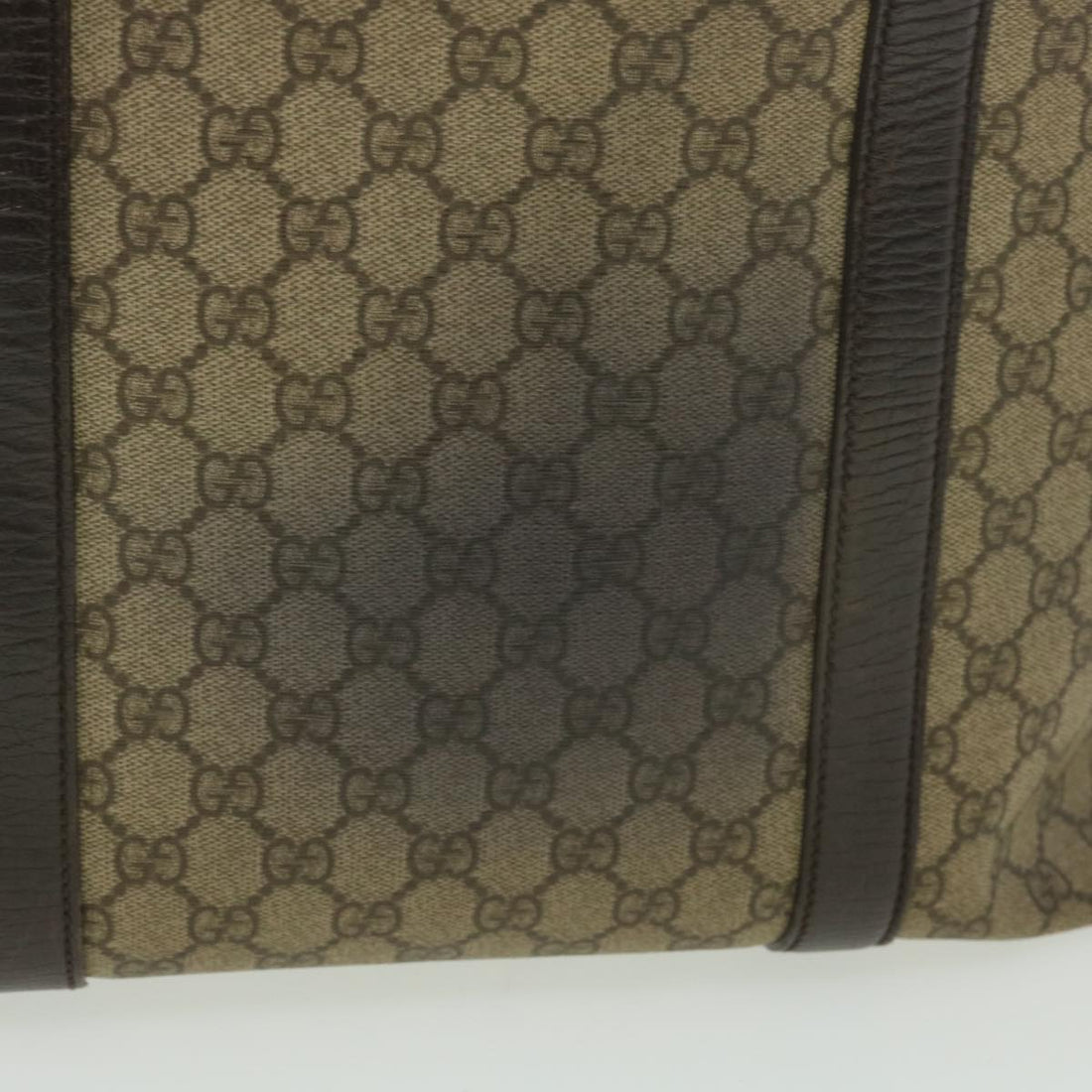 GUCCI GG Canvas Shoulder Bag PVC Leather Beige 114288  ro896