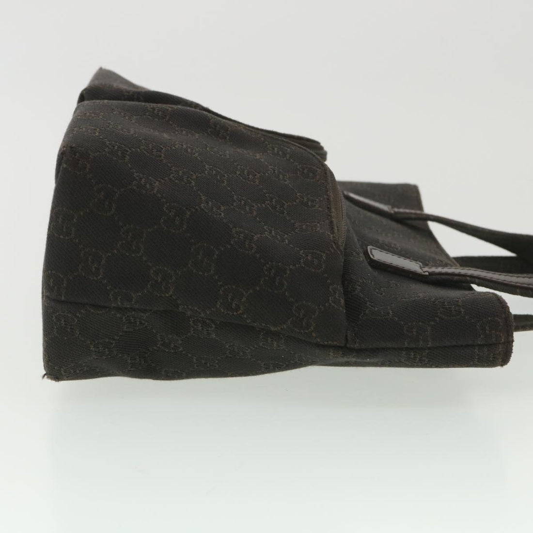 GUCCI GG Canvas Hand Bag Dark Brown 105650  ro900