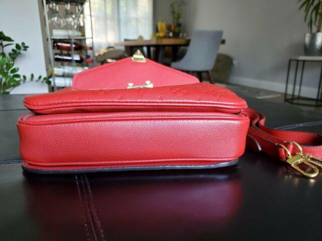 Louis Vuitton Pochette Metis Monogram Empreinte Leather Cerise/Blue