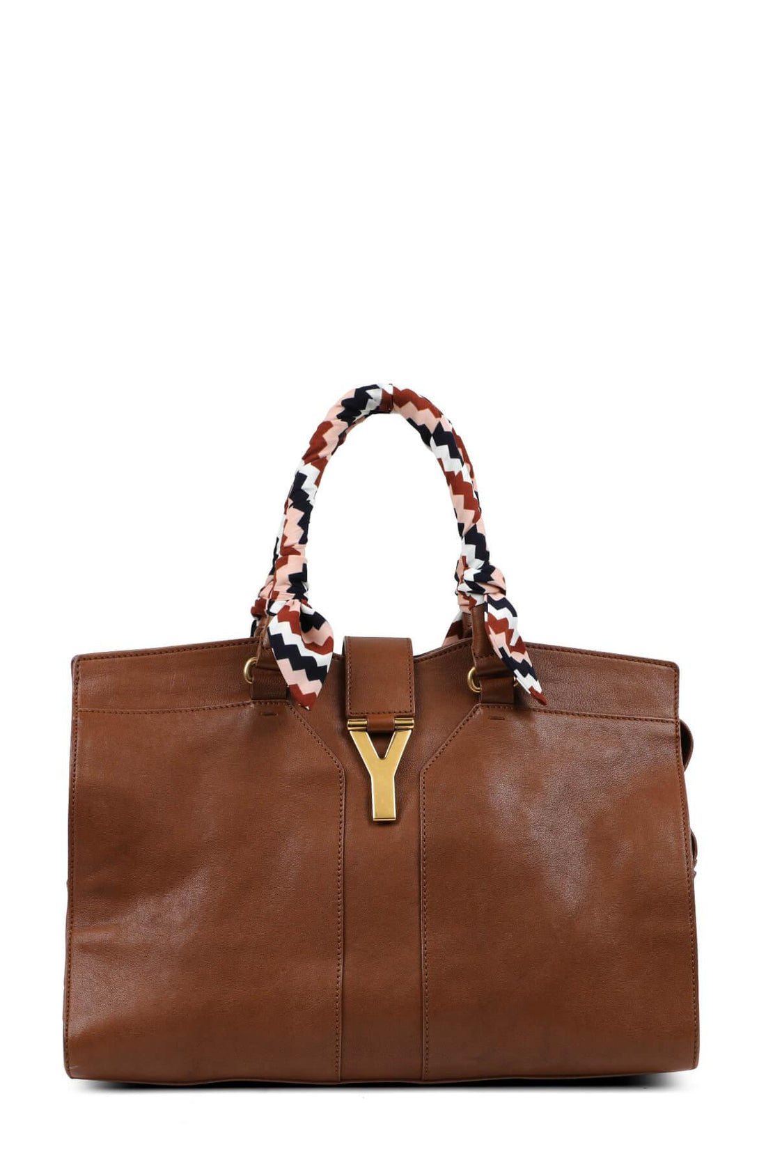 Medium Cabas Chyc Tote Cognac with Handle Wraps