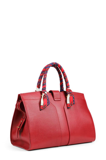 Medium Cabas Chyc Tote Red with Handle Wraps