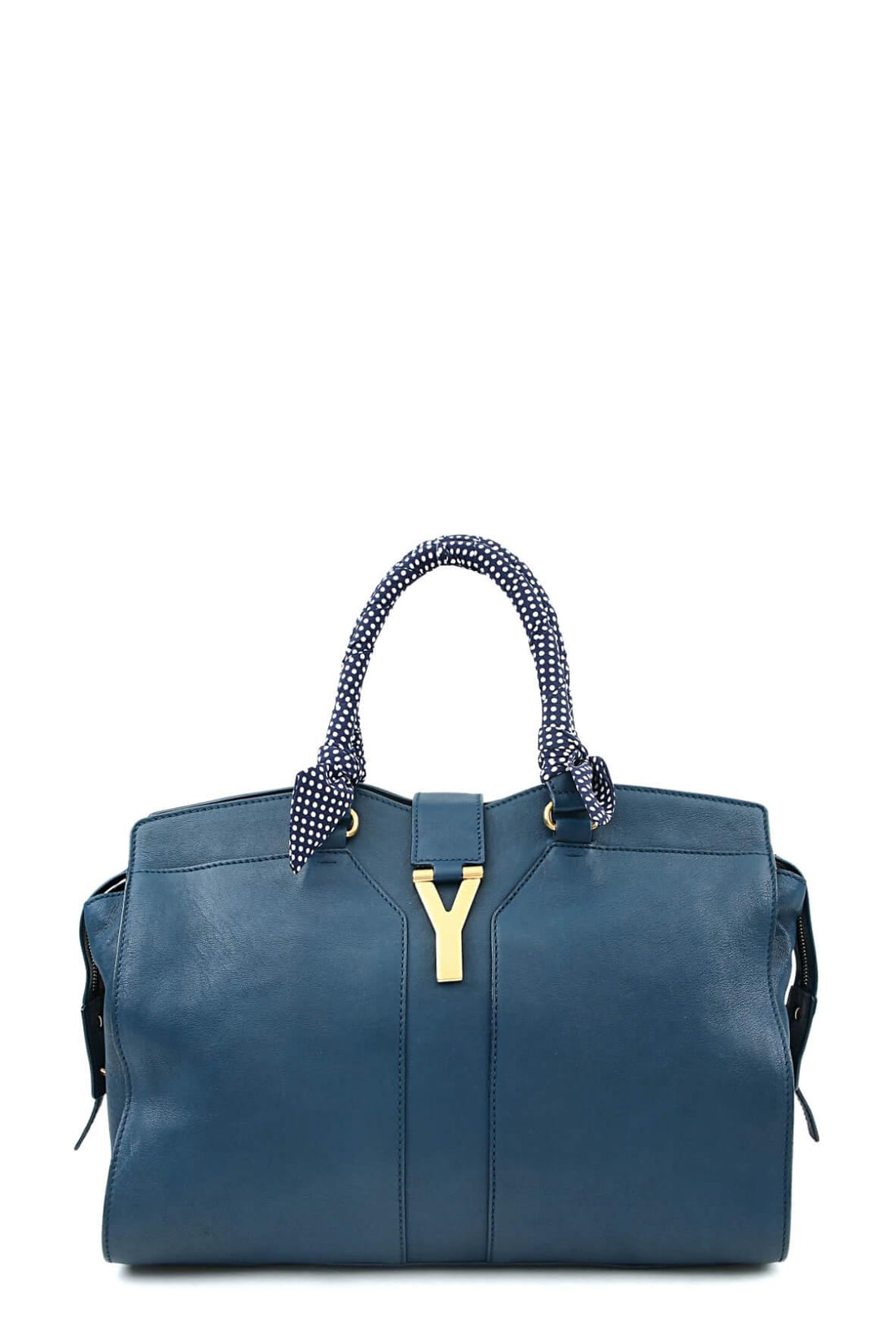 Medium Cabas Chyc Tote Slate Blue with Handle Wraps