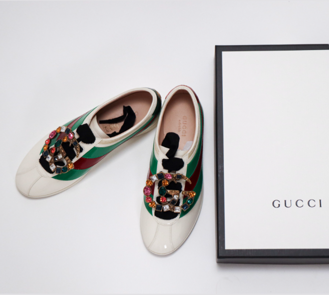 Gucci Falacer Patent Leather Sneakers