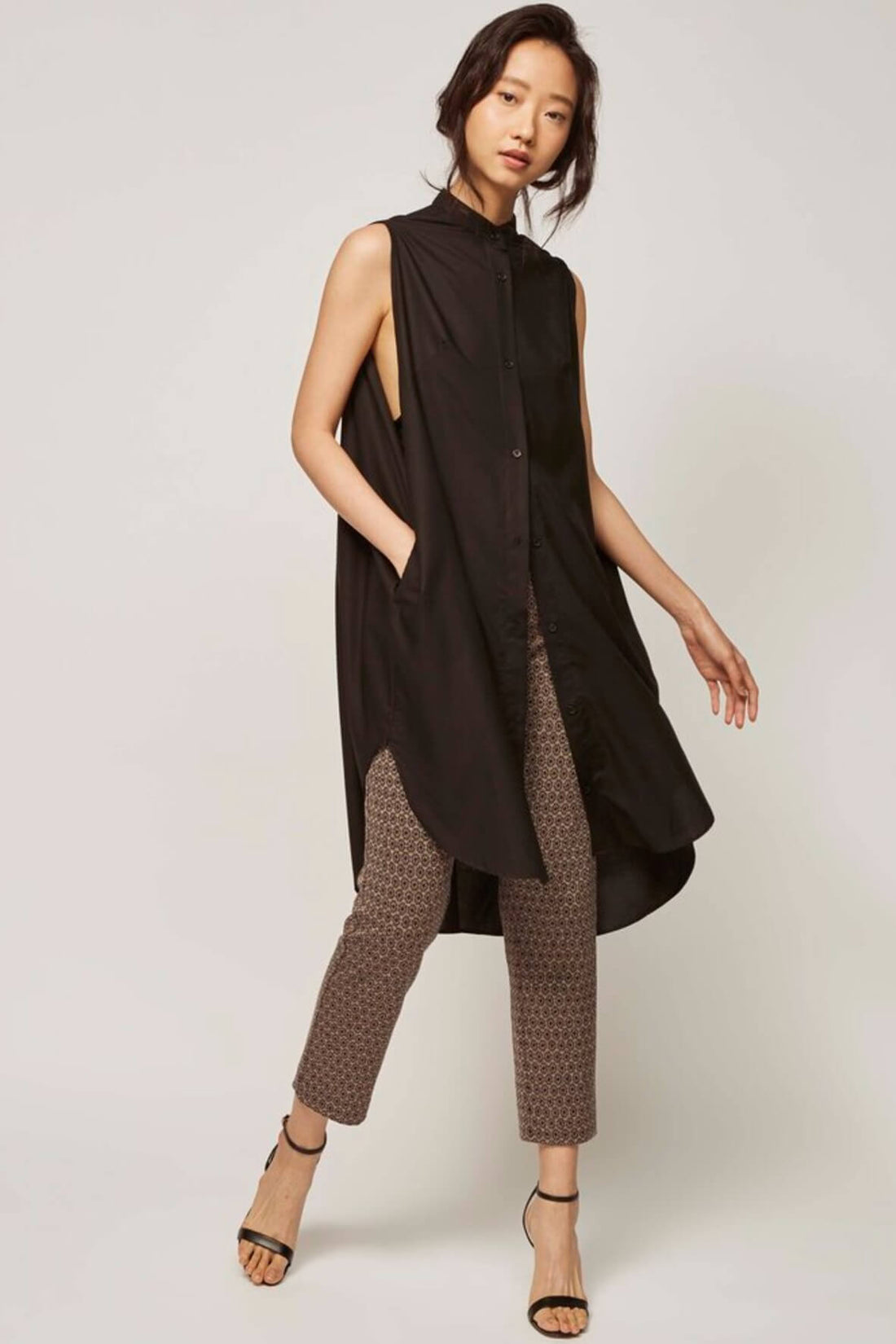 Chrysaliss Shirt Dress in Obsidian