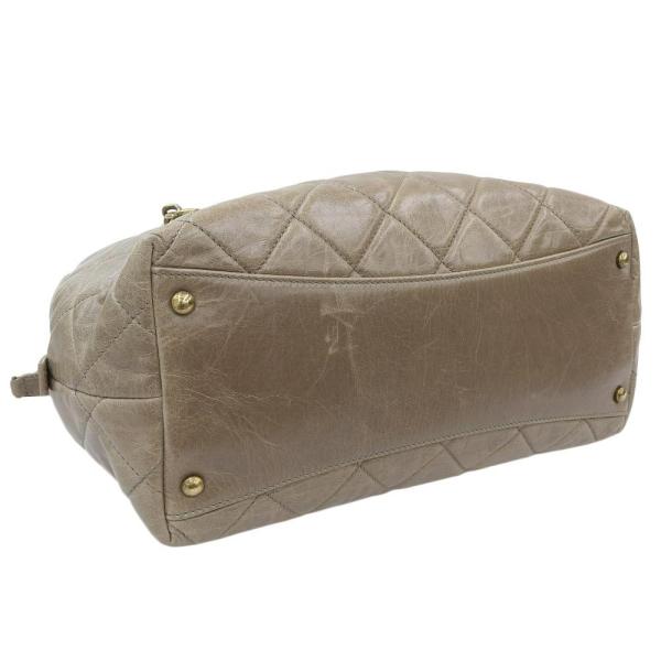 Chanel Quilted Leather Bowler Bag Leather Handbag in Good condition