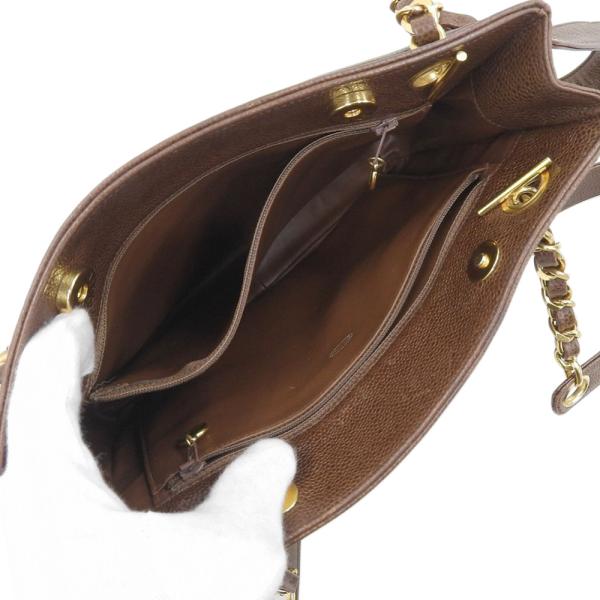 Chanel CC Caviar Shoulder Bag Leather Shoulder Bag in Good condition