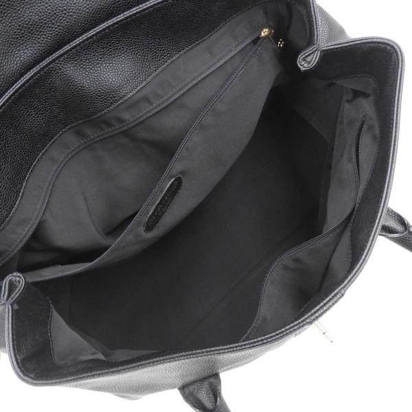 Chanel CC Caviar Flap Tote  Leather Crossbody Bag 6?? in Good condition