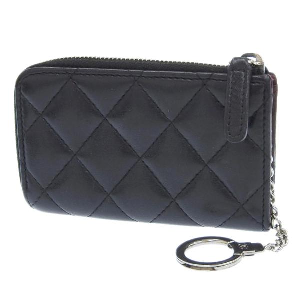 Chanel Quilted Leather Zip Coin Purse Leather Coin Case A68943 in Good condition