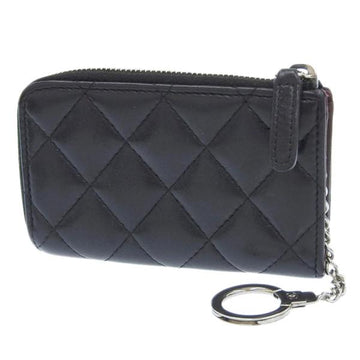Chanel Quilted Leather Zip Coin Purse Leather Coin Case A68943 in Good condition