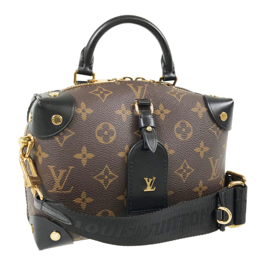 LOUIS VUITTON Monogram Petite Malle Souple 2WAY Shoulder Handbag