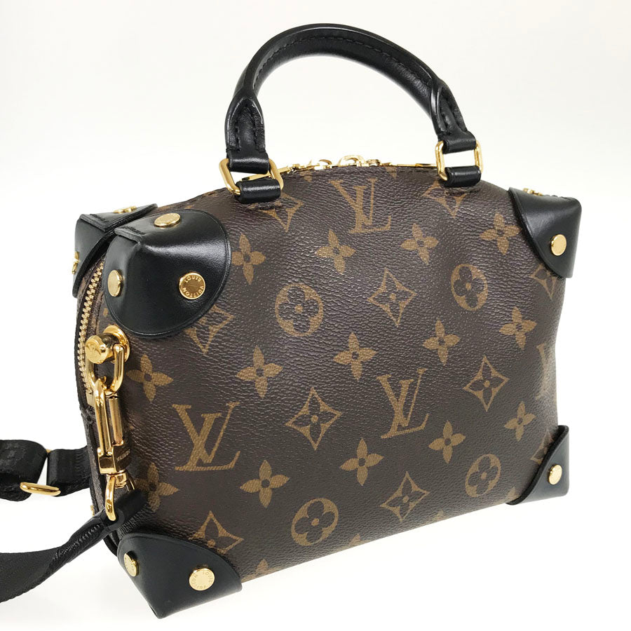 LOUIS VUITTON Monogram Petite Malle Souple 2WAY Shoulder Handbag