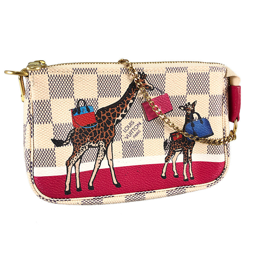 LOUIS VUITTON Damier Azur Mini Pochette Accessoires N62200 Pouch