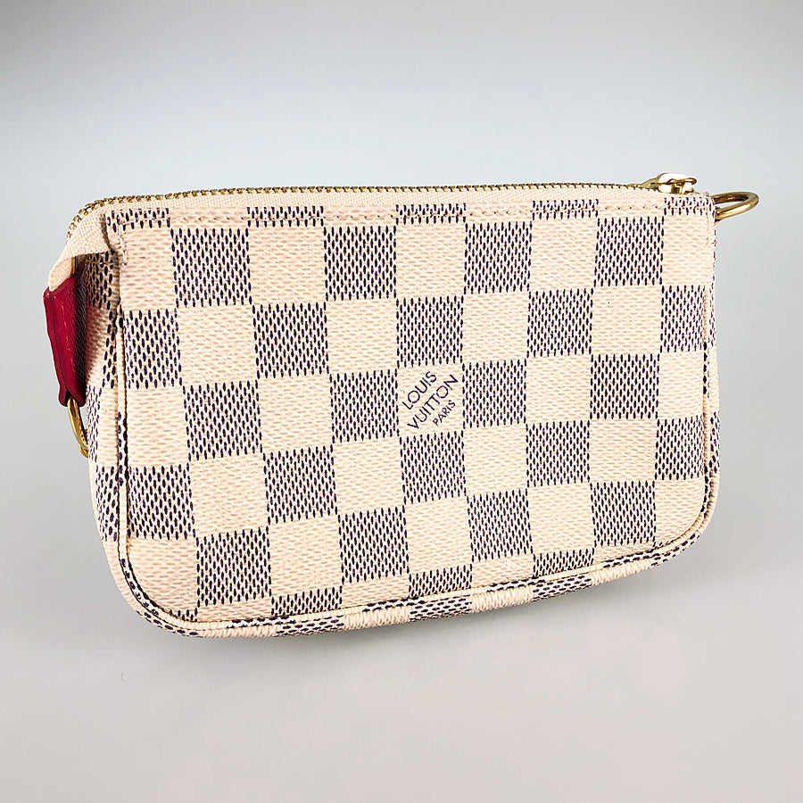 LOUIS VUITTON Damier Azur Mini Pochette Accessoires N62200 Pouch