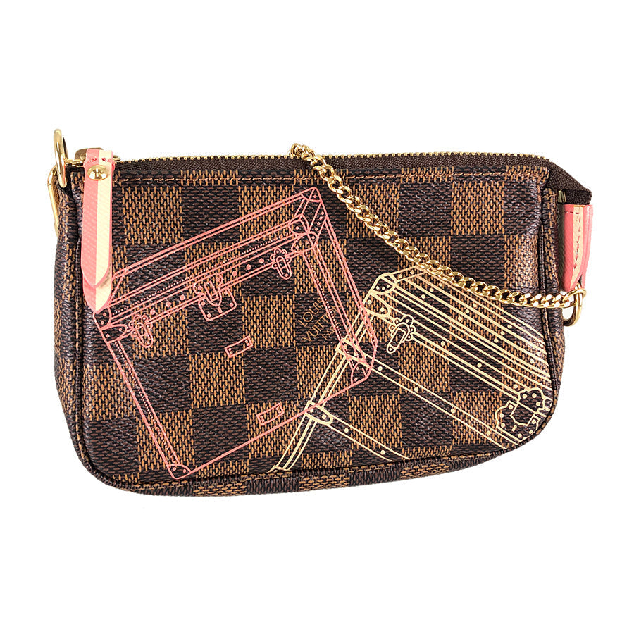 LOUIS VUITTON Damier Ebene Mini Pochette Accessoires N41433 Pouch