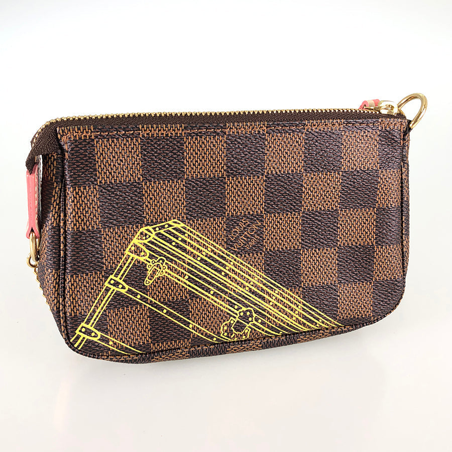 LOUIS VUITTON Damier Ebene Mini Pochette Accessoires N41433 Pouch