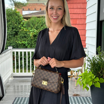 Louis Vuitton Damier Ebene Croisette Top Handle