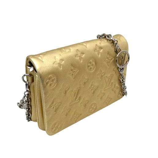 Louis Vuitton Monogram Gold Embossed Coussin Pochette