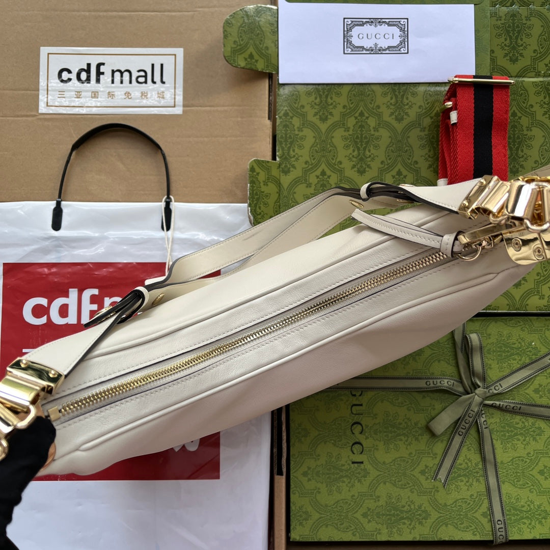 gg Atache Large Shoulder Bag White For Womtlm, Womtlm&#8217;s Bags 13.8in/35cm gg? ??702823 UXWBG 9109