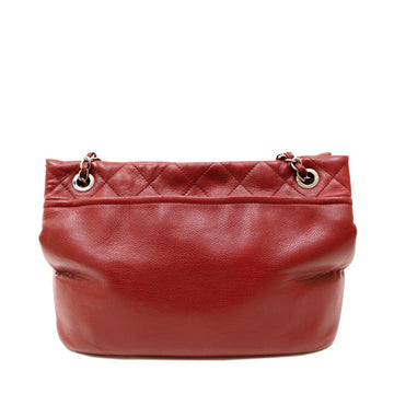 Chanel Red Caviar Leather Tote w/ Silver Hardware