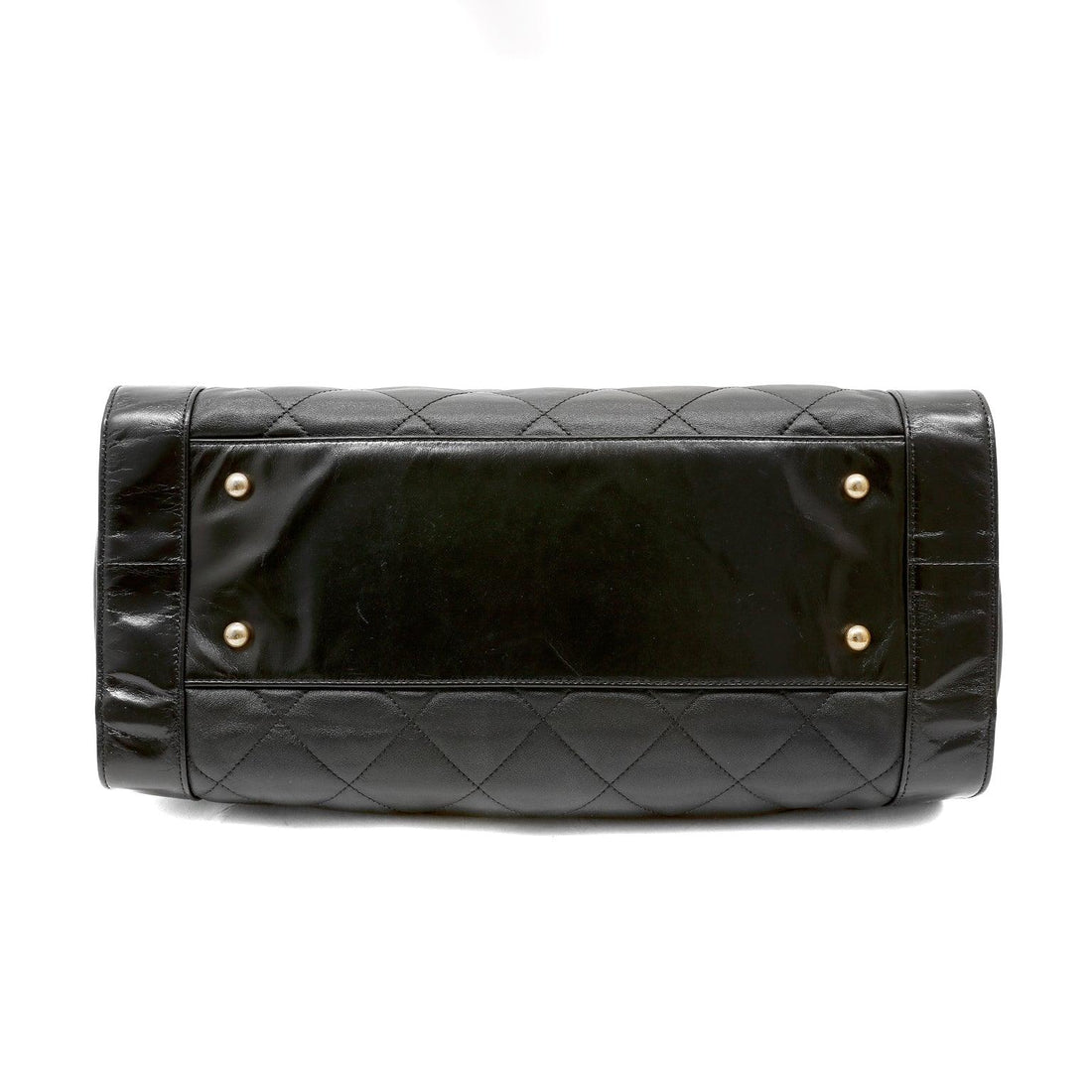 Chanel Black Calfskin Shopper Tote with Gold Hardware