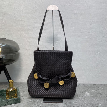 BV Intrecciato Shoulder Bag Purple, For Womtlm, Womtlm’s Bags 10.2in/26cm