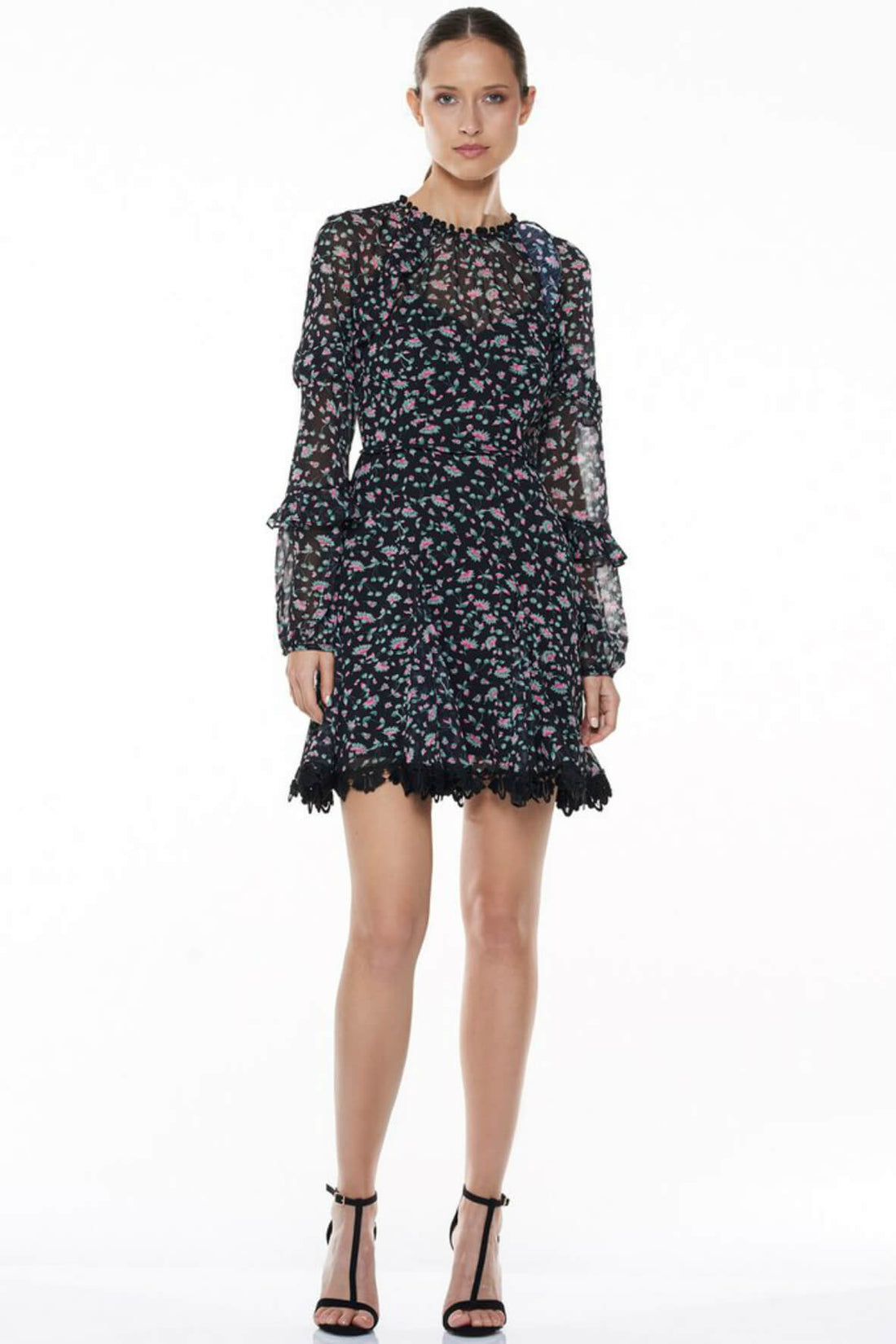 Unwavering Glamour Long Sleeve Mini Dress