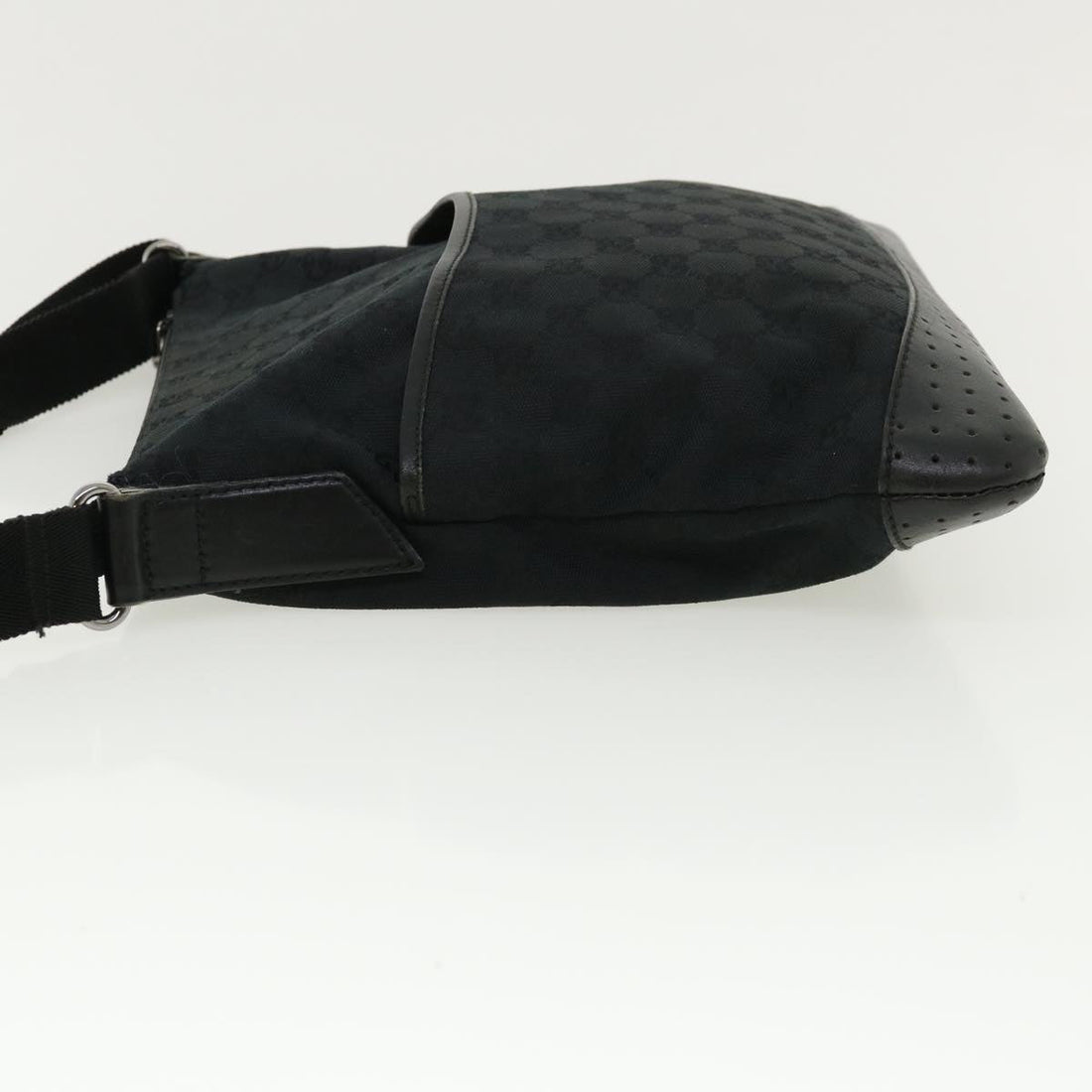 GUCCI GG Canvas Shoulder Bag Black 145857001013  tb425