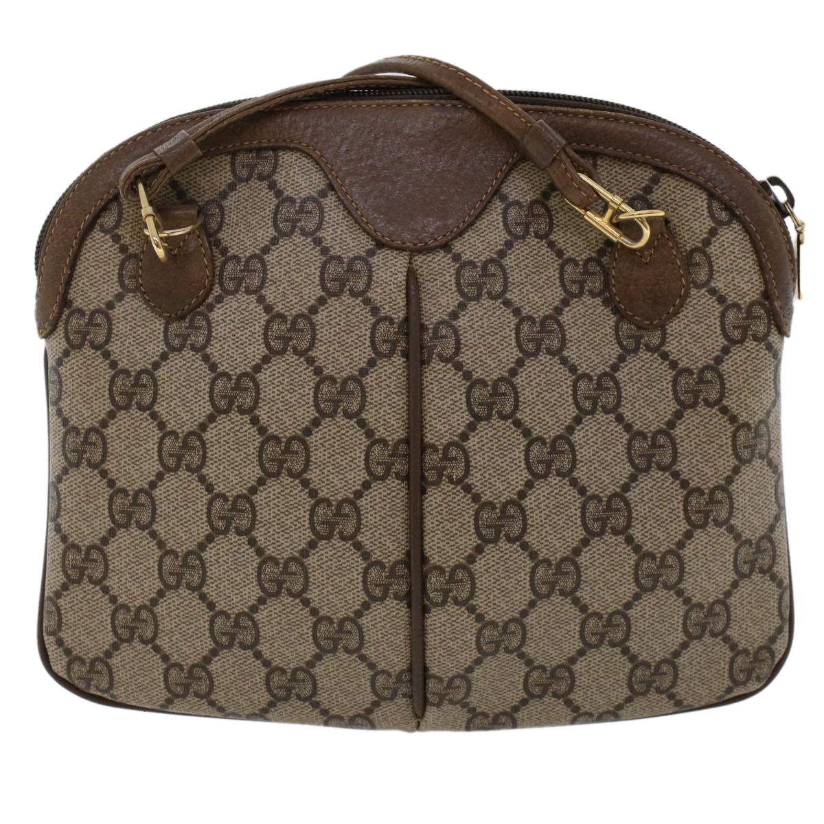 GUCCI GG Canvas Web Sherry Line Shoulder Bag Beige Red Green  tb748