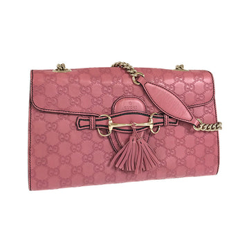 GUCCI Shima Emily Chain one belt tassel fringe Shoulder Bag