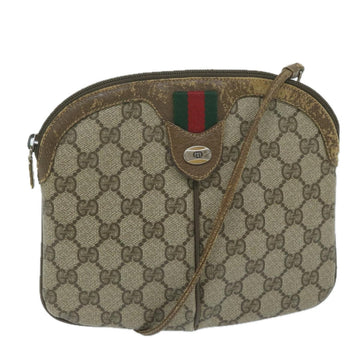 GUCCI GG Supreme Web Sherry Line Shoulder Bag Beige Red 98 02 047 Auth th4497