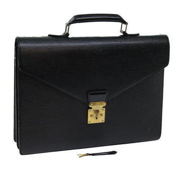 LOUIS VUITTON Epi Serviette Ambassador Business Bag Black M54412 LV Auth th4783