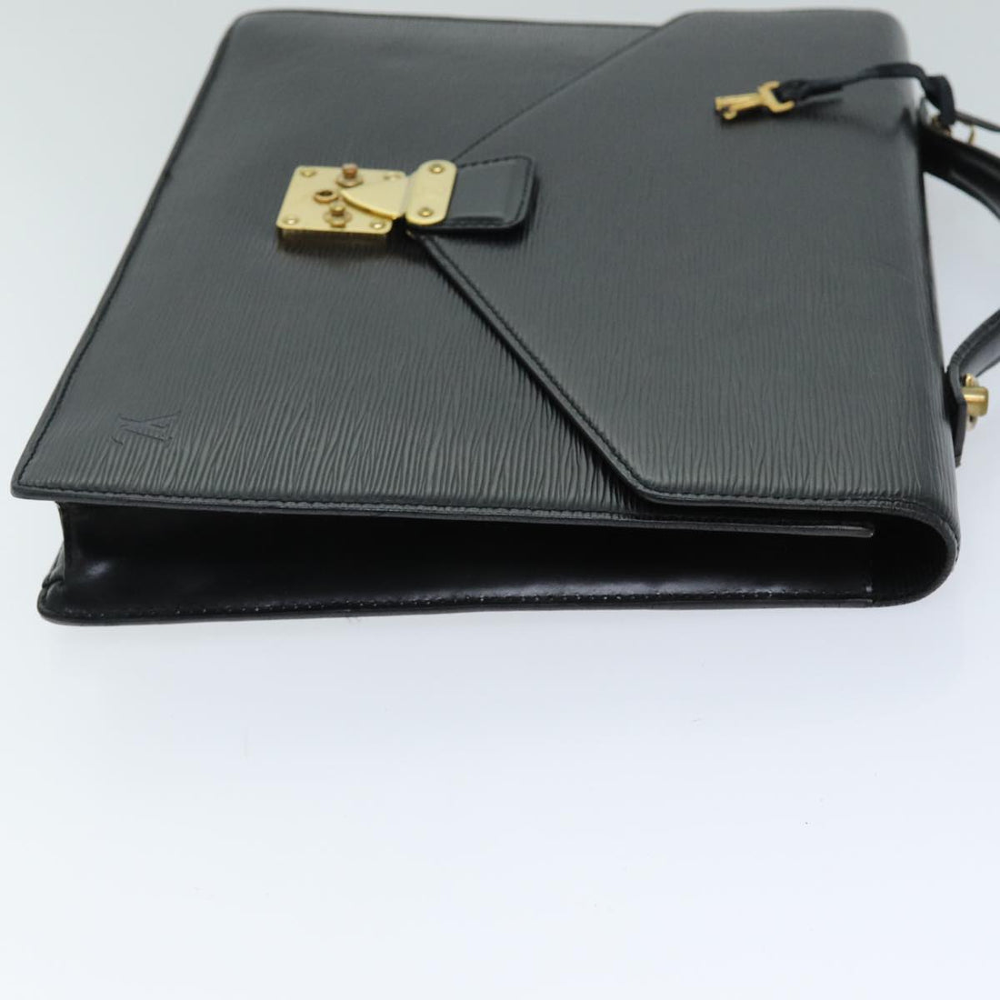 LOUIS VUITTON Epi Porte Documents Bandouliere Briefcase Black M54467 Auth th4967