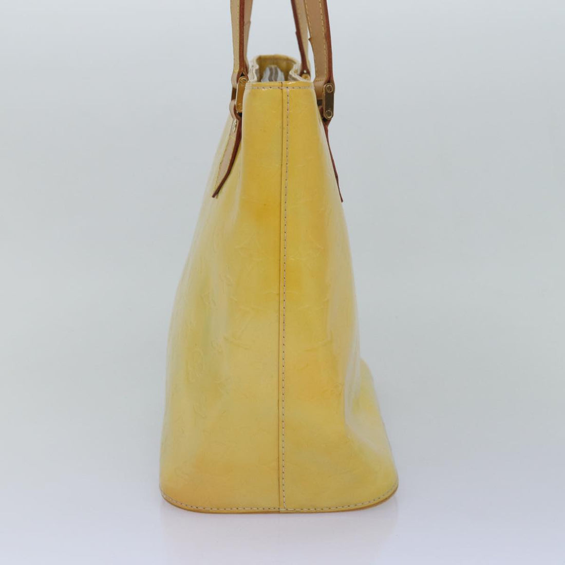 LOUIS VUITTON Monogram Vernis Houston Hand Bag Gris M91053 LV Auth th5113