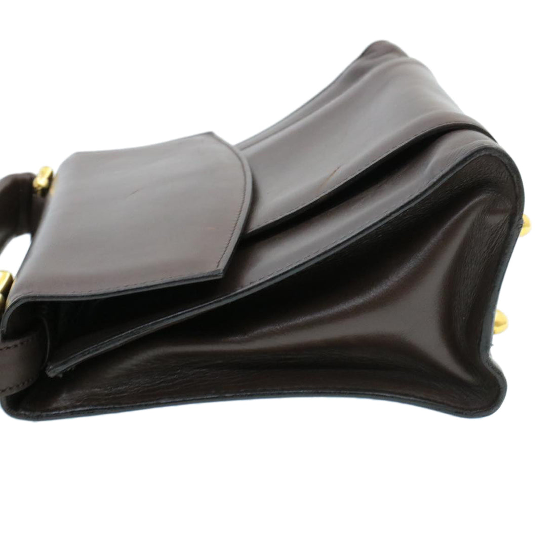 Celine Hand Bag Leather 2way Brown  rd530