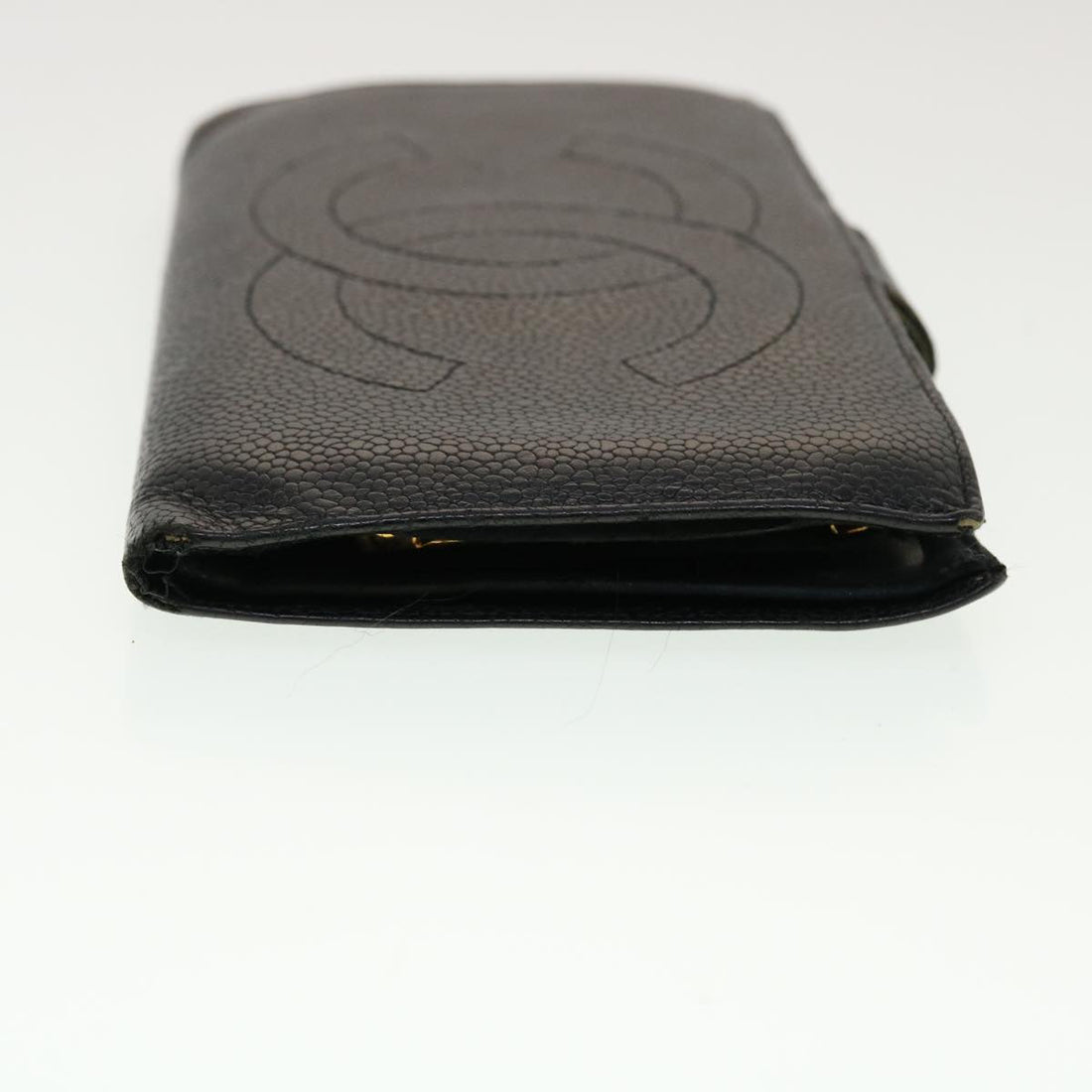 Chanel Long Wallet Caviar Skin Black CC  ti1128