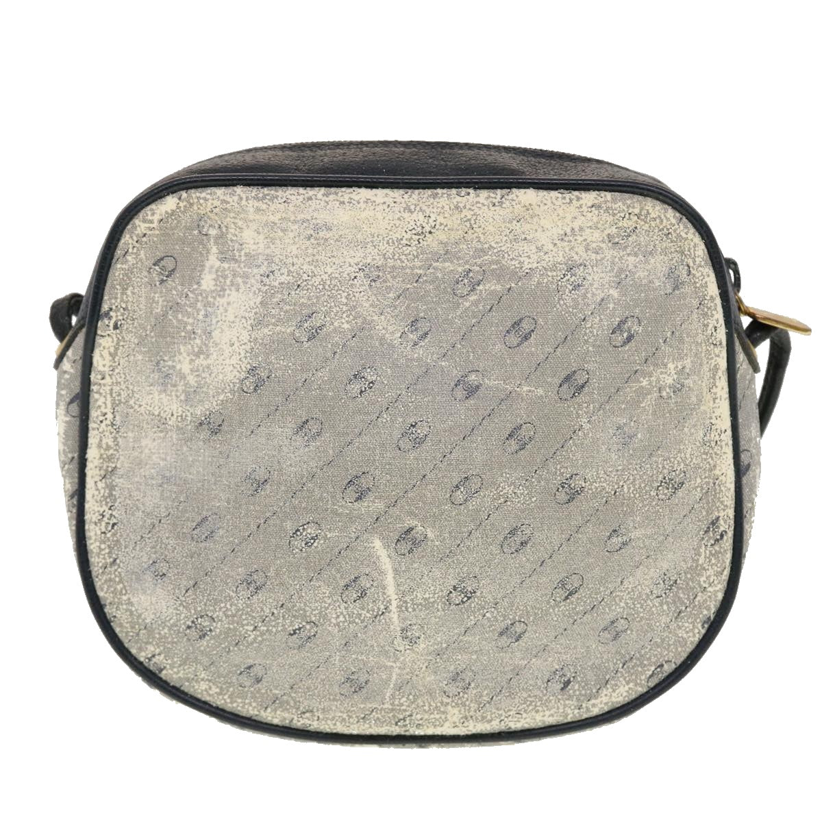 GUCCI Shoulder Bag PVC Leather Navy Gray Red  ti1146