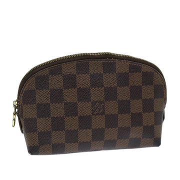 LOUIS VUITTON Damier Ebene Pochette Cosmetic PM Pouch N47516 LV Auth ti1662