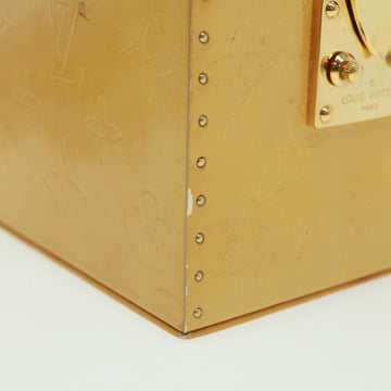 LOUIS VUITTON Monogram Vernis Bleecker Cosmetic Pouch Beige M91002 Auth tp501