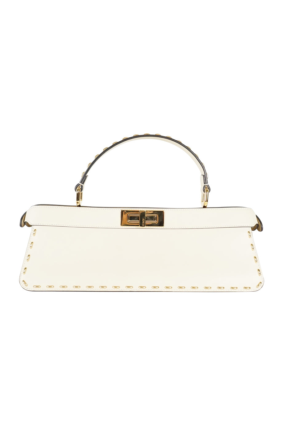 FENDI off-white leather Peekaboo IseeU Stretch handbag