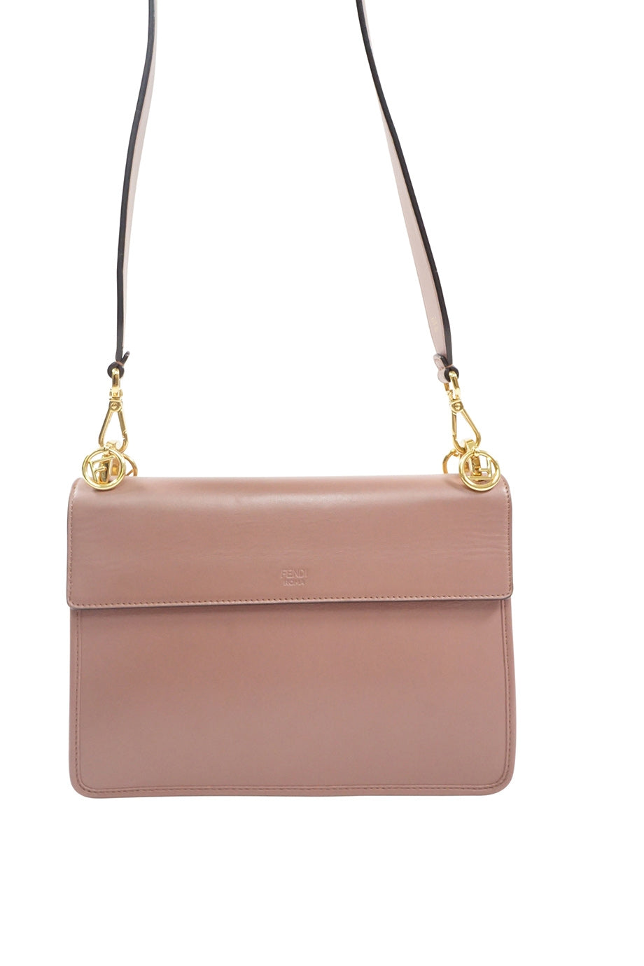 FENDI Medium English Rose Pink Kan I F Shoulder Bag