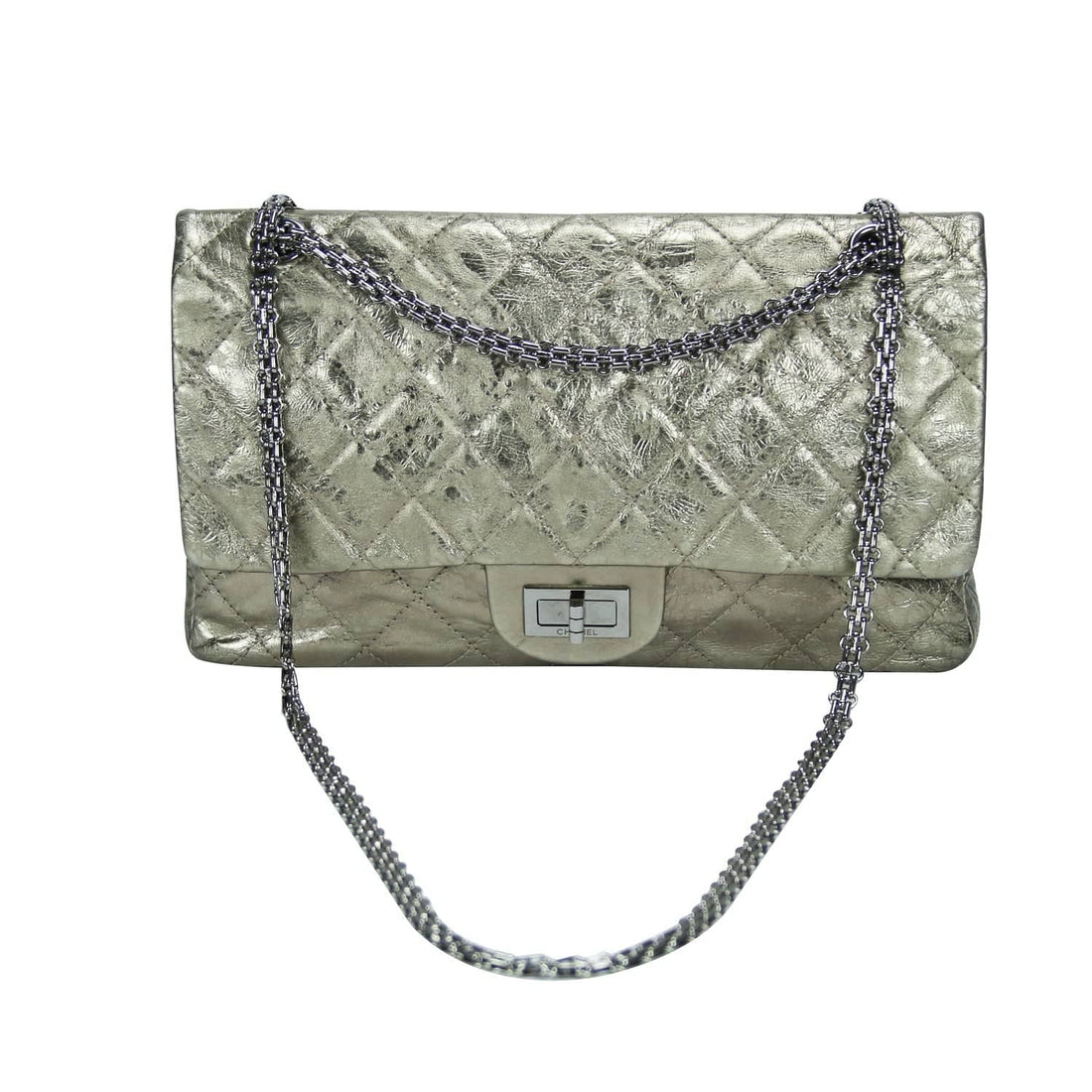 Chanel 2.55 Reissue Jumbo Gold Aged Calfskin Ruthenium