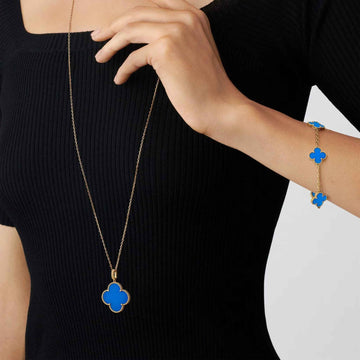 Alhambra Vintage Gold Motifs Bracelet Agate