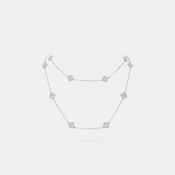 Alhambra White Gold Motifs Necklace Diamond