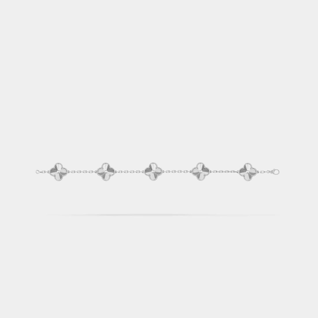 Alhambra White Gold Motifs Bracelet