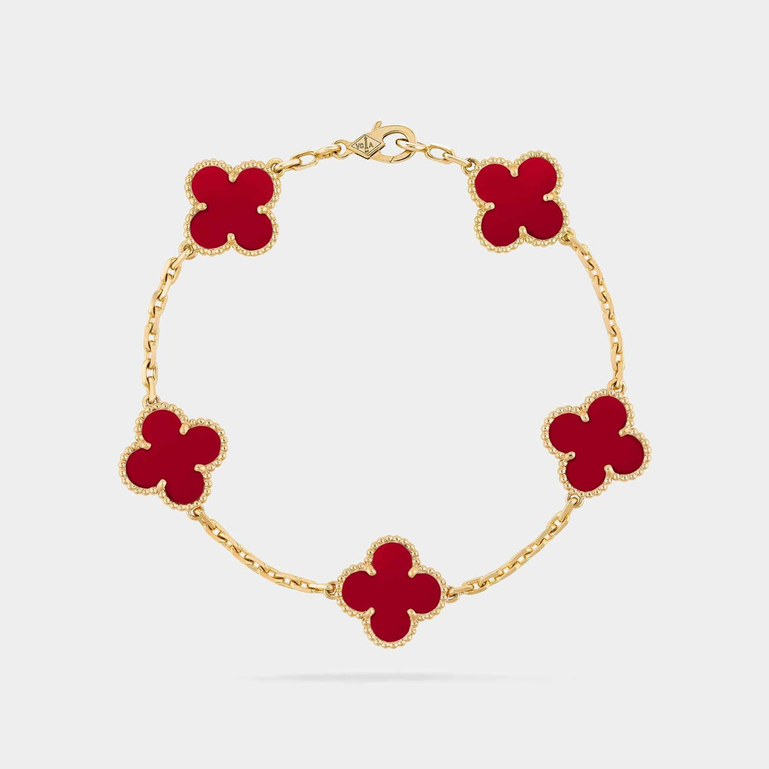 Alhambra Vintage Gold Motifs Bracelet Carnelian